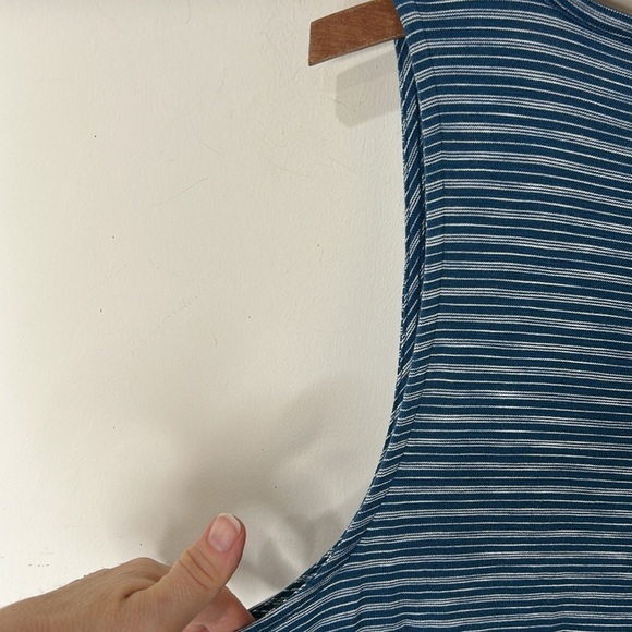 MADEWELL Highpoint Tank Dress in Fairbury Stripe Blue Size XL - Picture 6 of 14